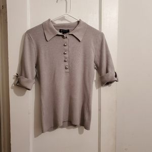INC Grey Sweater with Quarter Length Sleeves